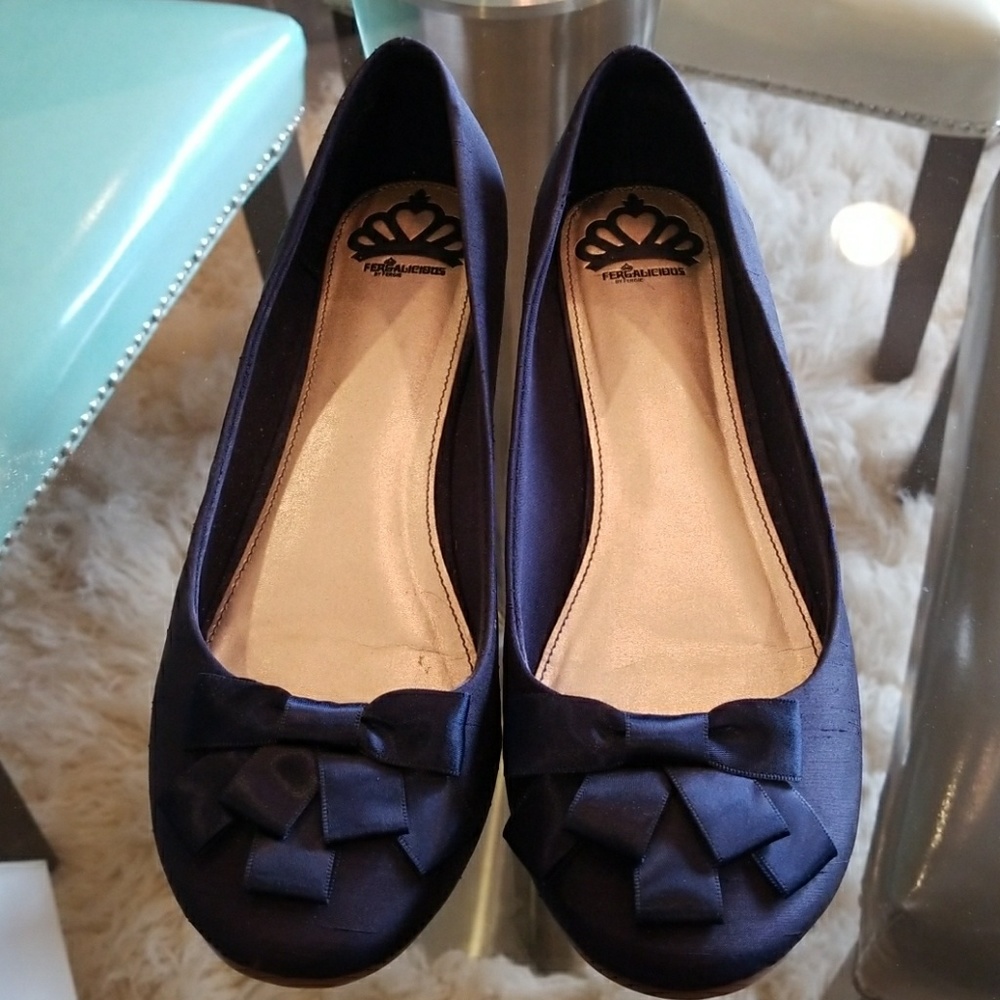 Blue ballet flats